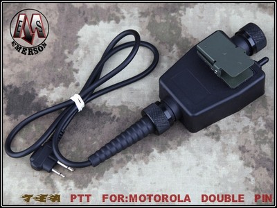 EMERSON TEA Type PTT with Headset Cable (Motorola Double Pin)