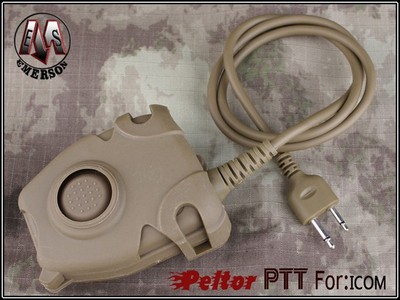 EMERSON Peltor Type PTT with Headset Cable (ICOM)