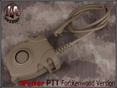 EMERSON Peltor Type PTT with Headset Cable (Kenwood)
